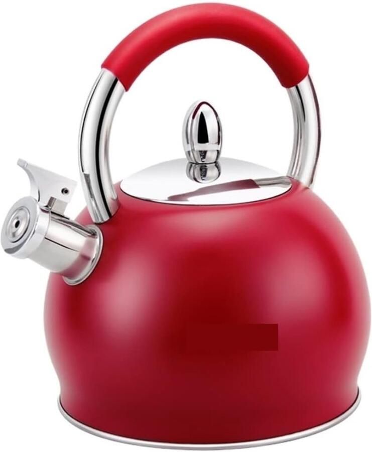 Waterkoker met Fluit Theepot RVS Water Koken Veilig Anti-Scald Handvat 3 Liter Capaciteit Blauw