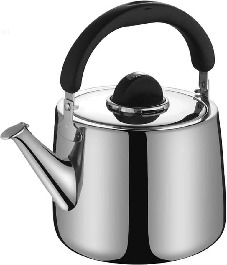 Waterkoker met Fluitje Ketel RVS Snel Water Koken Universeel Geschikt 3 Liter Zilver