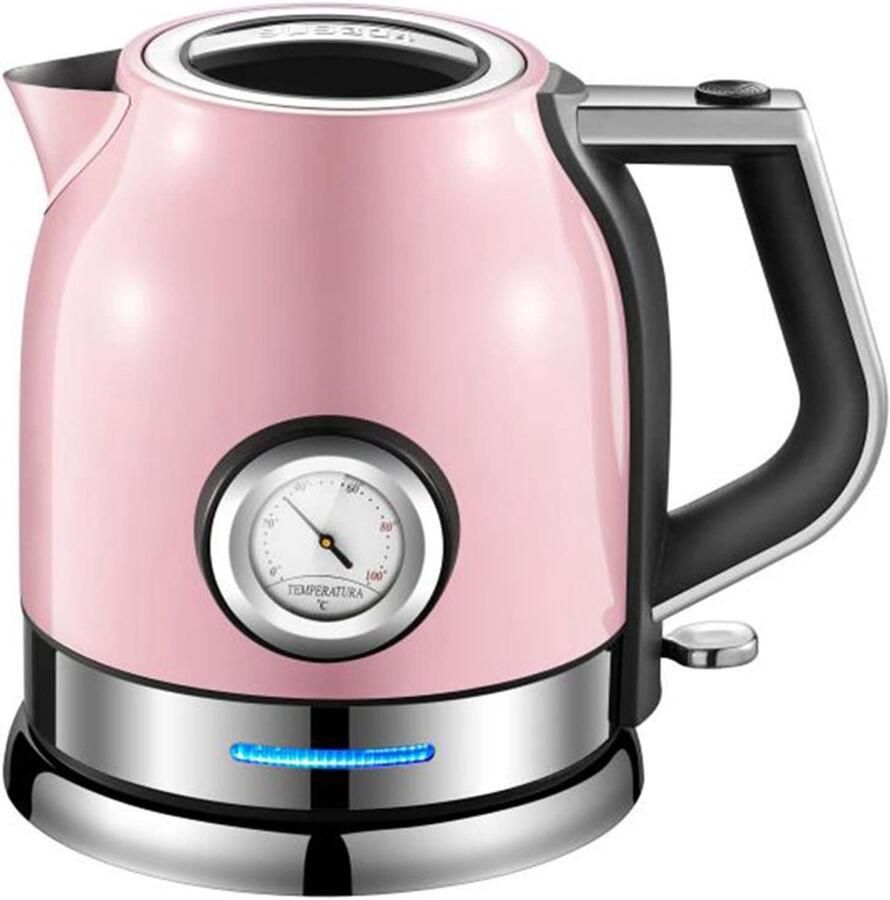 Waterkoker met Fluitje Keuken Ketel Snel Water Koken Temperatuur Controle 1.8 Liter Zilverkleurig