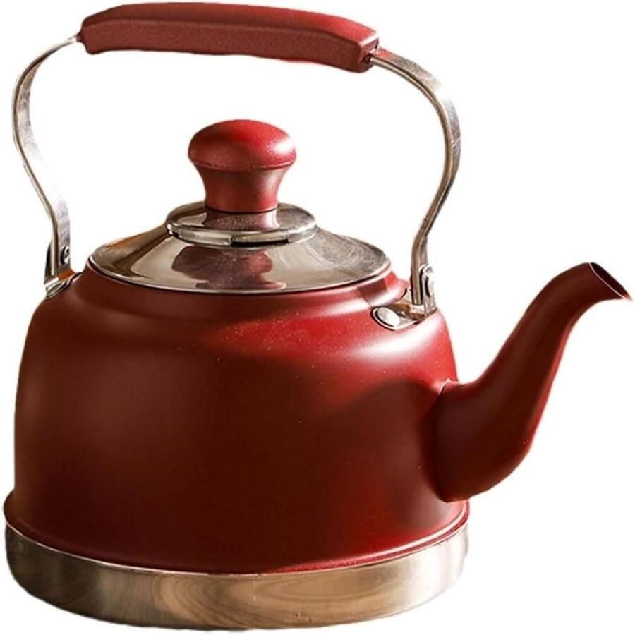 Waterkoker met Fluitje Theeketel Kookpan Thee Zetten Inclusief Theefilter 1L Zilver