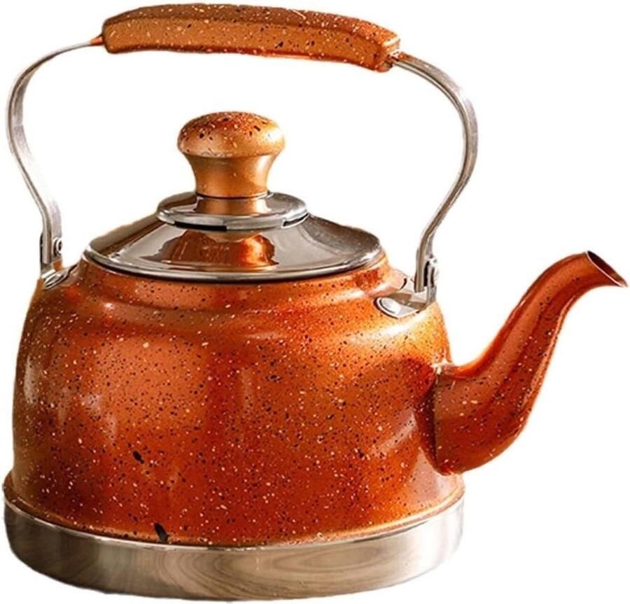 Waterkoker met Fluitje Theeketel Kookpan Thee Zetten Roestvrij Staal 1.5L Zilver