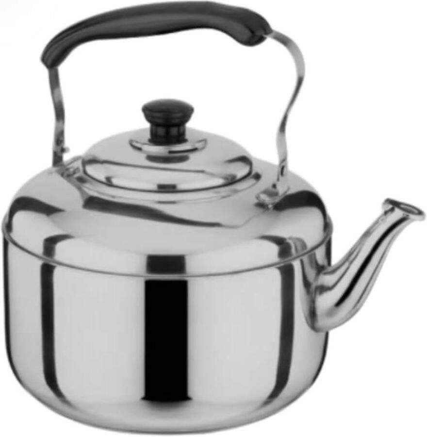 Waterkoker met Fluitje Theeketel Kookpan Water Koken Grote Capaciteit 4L Blauw Zilver