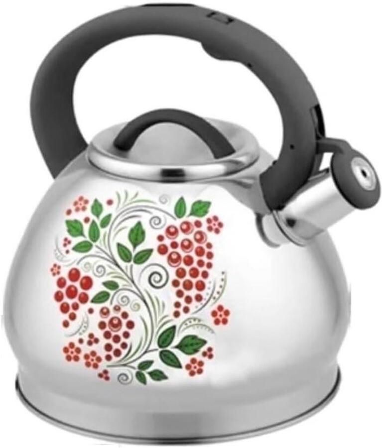 Waterkoker met Fluitje Theeketel RVS Water Koken Kleurveranderende Bloem 3 Liter C