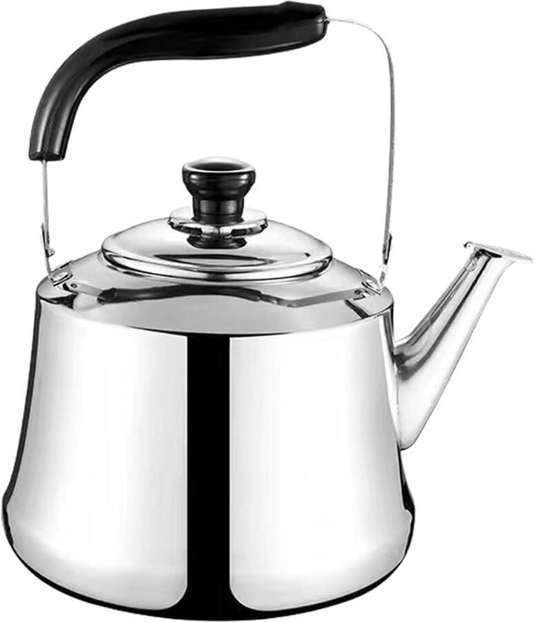 Waterkoker met fluitje Theeketel RVS Thee Zetten Geïntegreerde Zeef 3 liter Naturel