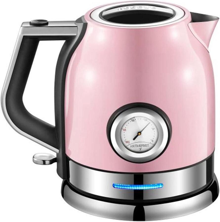 Waterkoker met Fluitje Theepot Ketel Snel Water Koken Temperatuurmeter 1.8 liter RVS