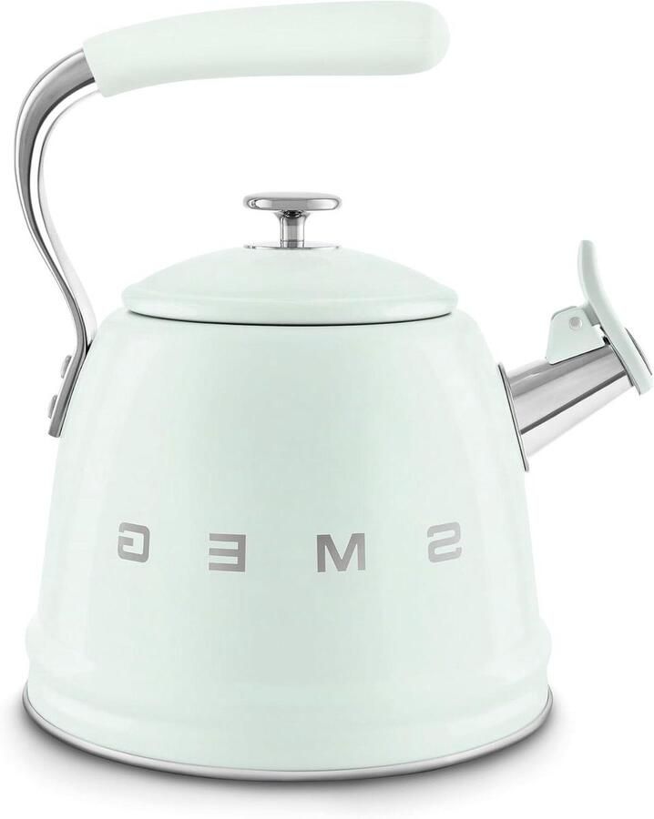 Waterkoker met fluitje Theepot keuken Water koken Stijl uit de jaren 50 2.3 liter Pastelgroen