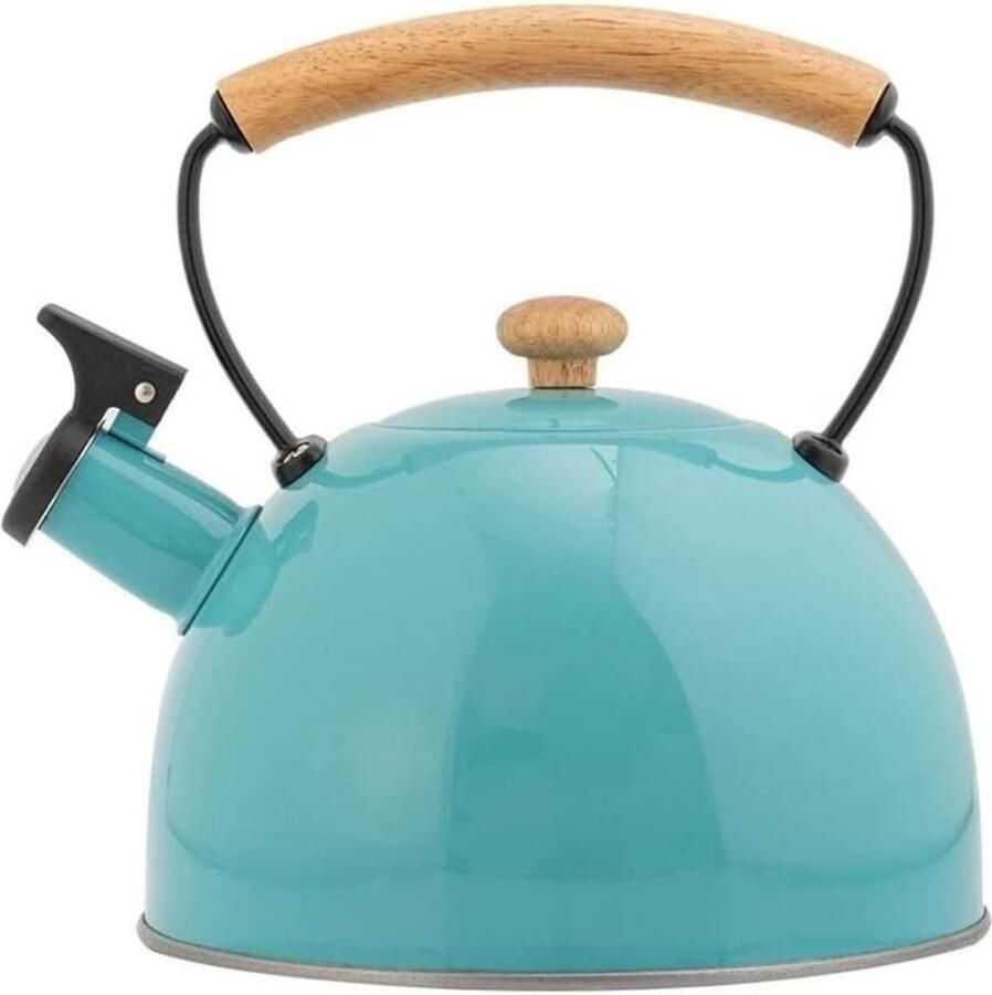 Waterkoker Met Fluitje Theepot Koken Water Koken Efficiënte Warmtegeleiding 2.8 Liter Zilver