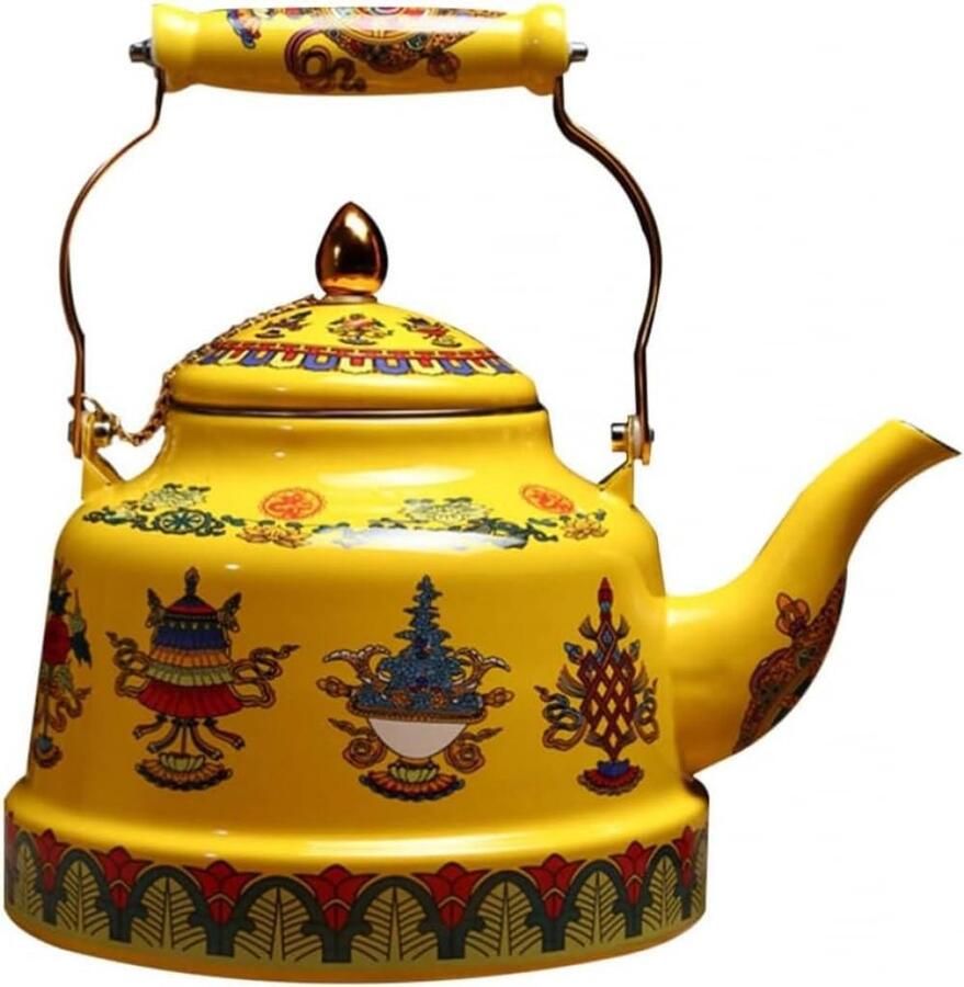 Waterkoker met fluitje Theepot kook Koffie en thee Verdikt roestvrij staal 4.2 Liter Enamel