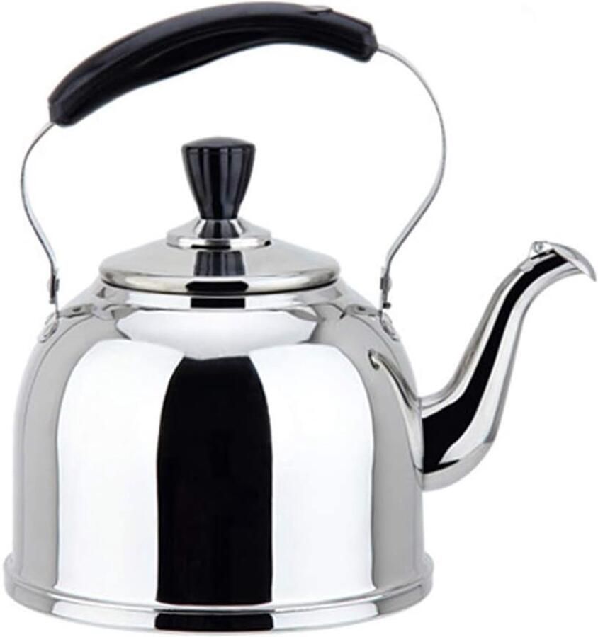 Waterkoker met Fluitje Theepot RVS Koken van Water Universeel Fornuis Geschikt 5 Liter Capaciteit Zilver
