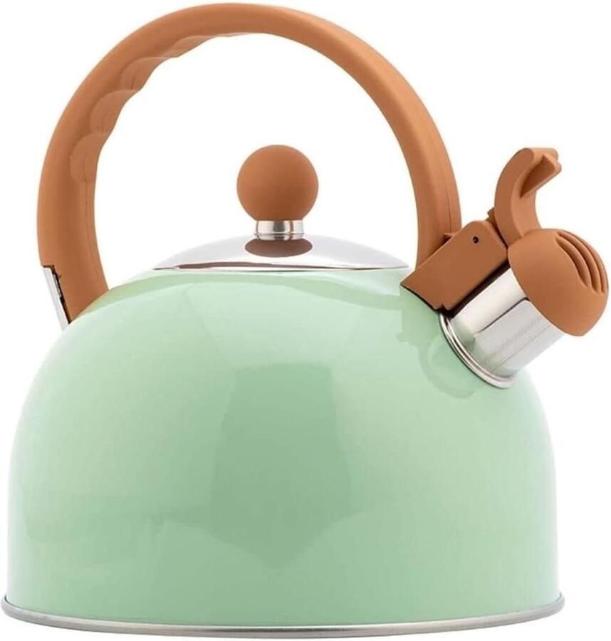 Waterkoker met Fluitje Theepot RVS Water Koken Audible Fluitje 2.5 Liter Zilverkleurig