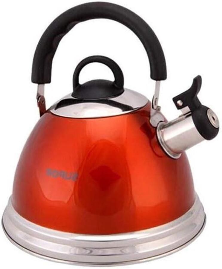 Waterkoker met Fluitje Theepot RVS Water Koken Uniforme Warmteverdeling 3 Liter Multicolor