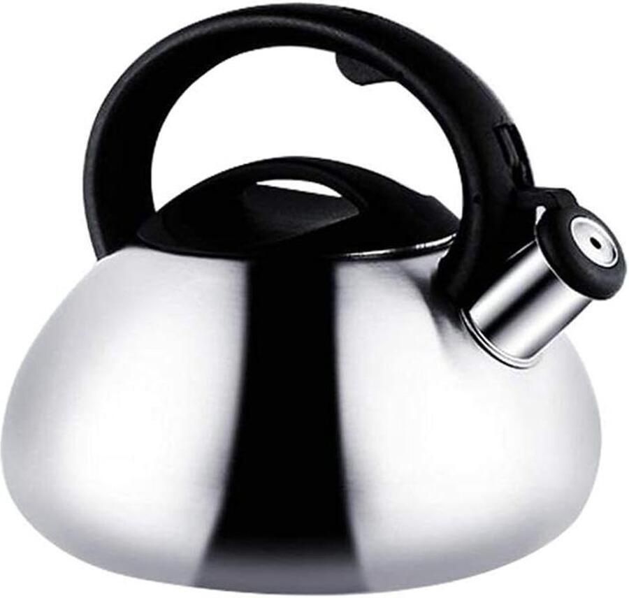 Waterkoker met Fluitje Theepot RVS Water Koken Zelfnivellerend 3L Roestvrij Staal