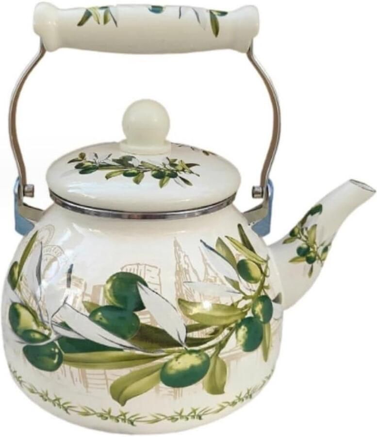 Waterkoker met Fluitje Theepot Waterkoker Water Koken Snel Opwarmend 2.8 Liter Wit