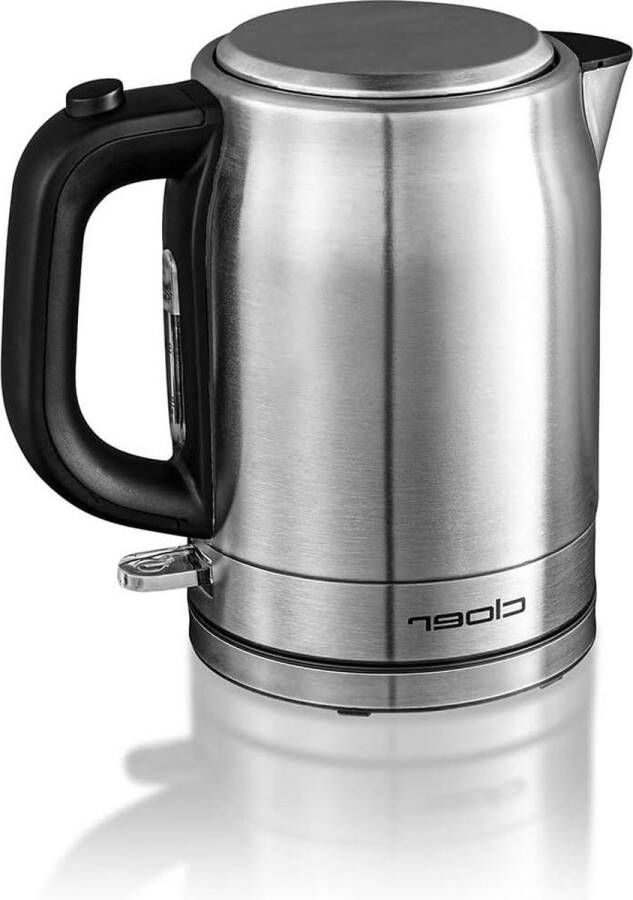 Waterkoker met siliconen tuit 2200 W 1 liter Waterniveau indicator Oververhitting- en droogkookbeveiliging roestvrij staal