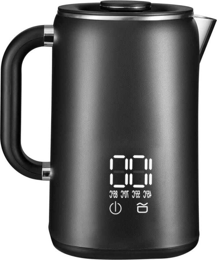 Waterkoker met temperatuurbehoud 17 liter temperatuurregeling 45-100 °C theekoker met thermostaat en touch-display anti-vingerafdruk BPA-vrij zwart