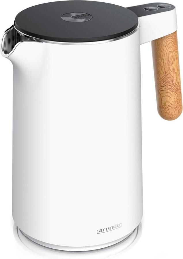 Waterkoker met temperatuurinstelling RVS 1.5 liter Dubbelwandig BPA-vrij Warmhoudfunctie Theepot met temperatuurdisplay Koel aanraakhandvat