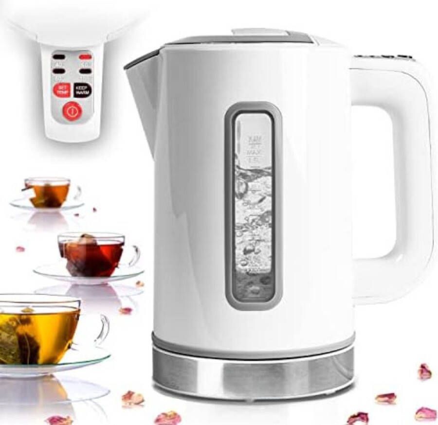Waterkoker met Temperatuurregeling 1 5L 3000W Wit