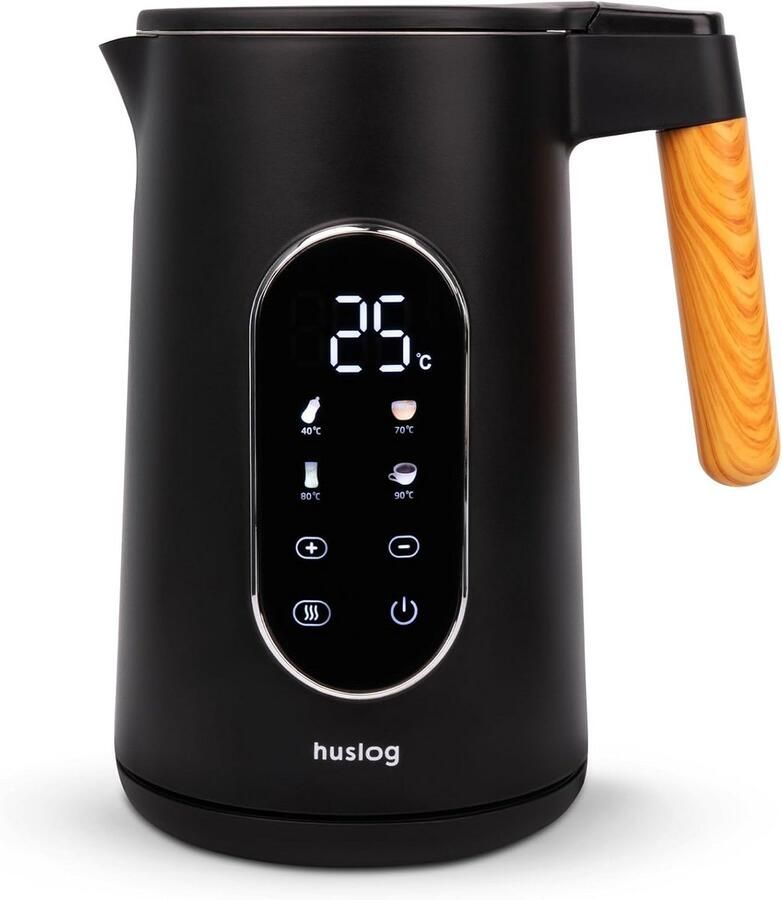 Waterkoker met Touchpaneel en Houten Handvat 1.7L 2200W Temperatuurregeling