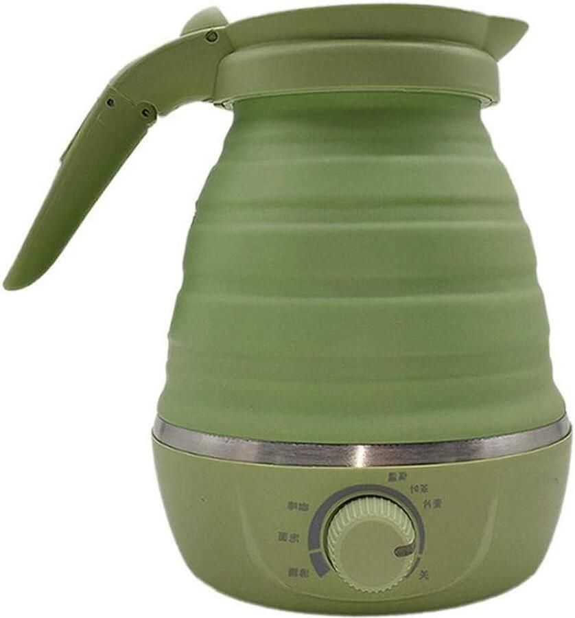 Waterkoker Reizen Draagbare Koker Koken Onderweg Opvouwbaar Ontwerp 1 Liter Groen