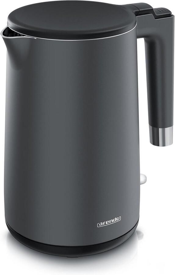 Waterkoker Roestvrij Staal 1 5 Liter 2200 Watt Dubbelwandig Design BPA-vrij Zwart