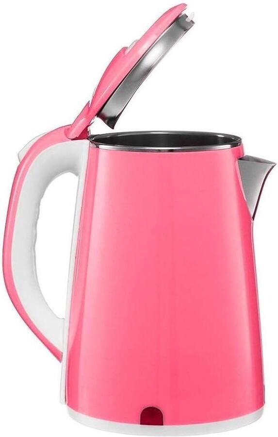 Waterkoker Roestvrij Staal Elektrische Ketel Snel Water Koken Dubbele Laag Isolatie 2.5L Roze