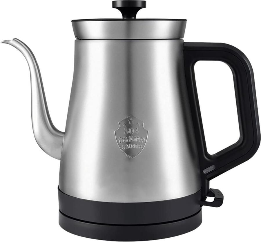 Waterkoker RVS Theepot Kettle Snel Water Koken Geborstelde Afwerking 1.1 Liter Zilver