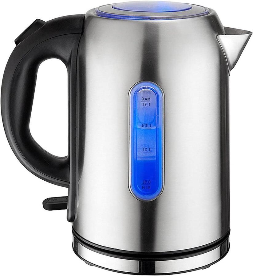 Waterkoker Roestvrij Staal Elektrische Ketel Snelkoker Koffie en Thee Zetten Automatische Uitschakeling 1.7L Rood