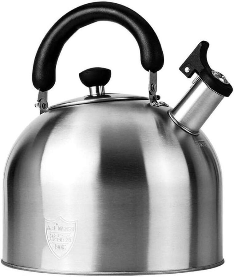 Waterkoker Roestvrij Staal Fluitketel Fornuis Thee Zetten Hittebestendig Handvat 3 Liter Zilver