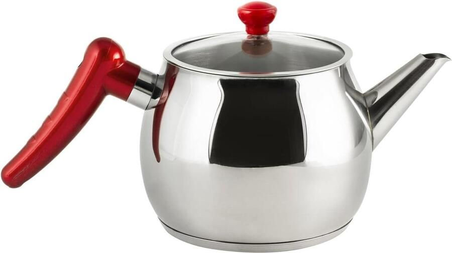 Waterkoker Roestvrij Staal Kookpan Glasdeksel Snel Water Koken Inductie Bodem 15 Liter Grijs