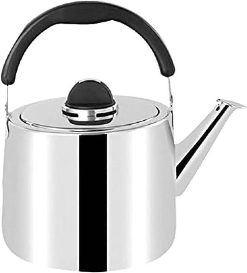 Waterkoker Roestvrij Staal Theeketel Universeel Snel Warme Drank Voor Inductie Gas 4 Liter Zilver