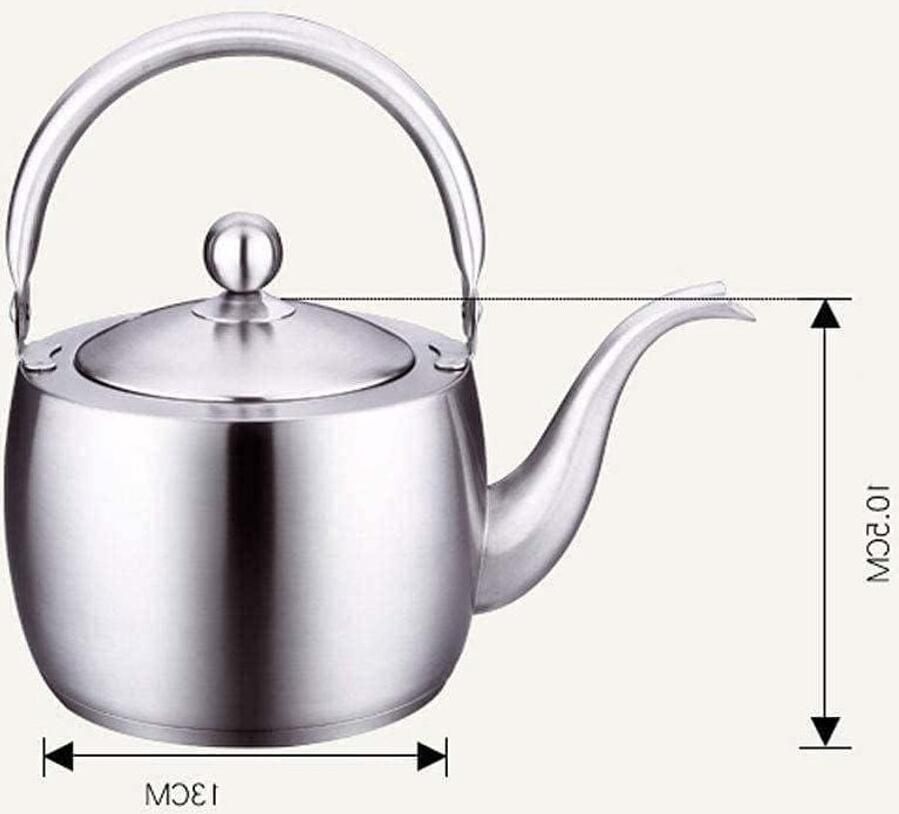 Waterkoker Roestvrij Staal Theepot Fluitketel Snel Water Koken Dubbele Bodem N.v.t. Rood