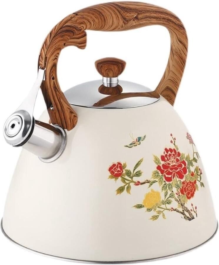 Waterkoker Roestvrij Staal Theepot Fluitketel Water Koken Klassiek Design 3 Liter