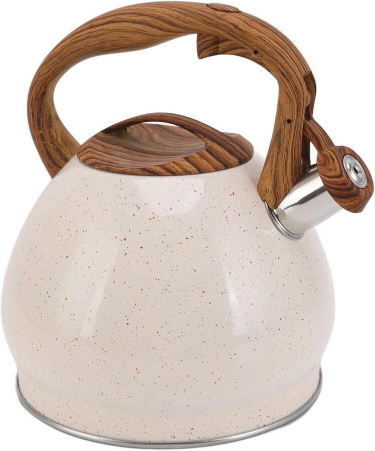 Waterkoker Roestvrij Staal Theepot Gasfornuis Water Koken Brede Opening 3L Zilver