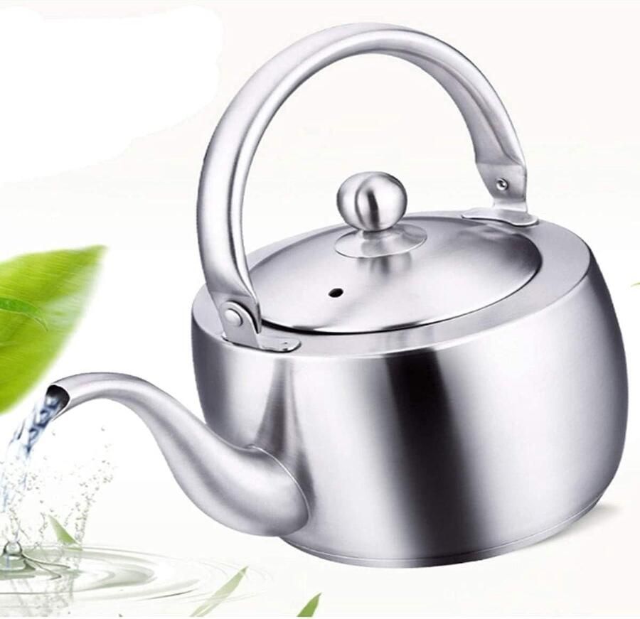 Waterkoker Roestvrij Staal Theepot Inductie Thee Zetten Afneembare Infuser 1.5 Liter Multi