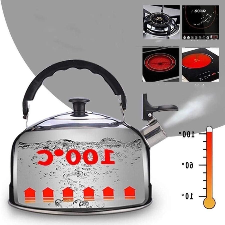 Waterkoker Roestvrij Staal Theepot Koffiepot Koken van water Gestroomlijnde tuit N.v.t. Zilver