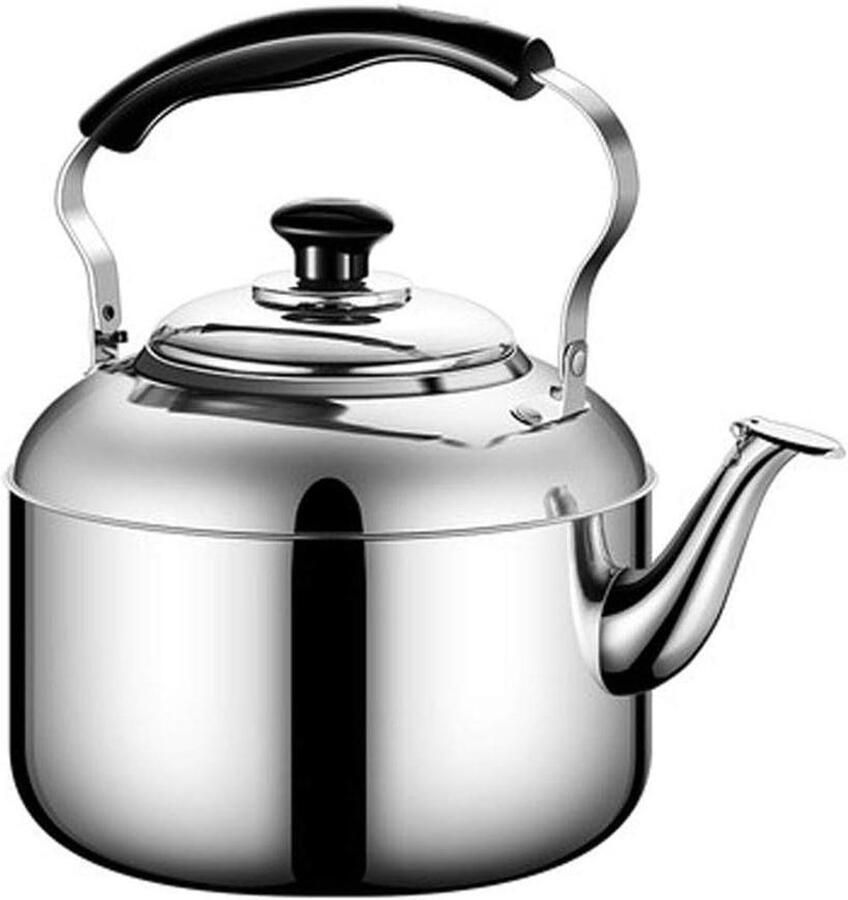 Waterkoker Roestvrij Staal Theepot Koffiepot Snel Water Koken Isolatie Handvat 7L Capaciteit Zilverkleurig
