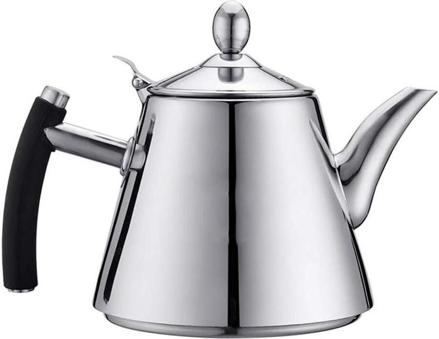 Waterkoker Roestvrij Staal Theepot Kookpan Water Koken Platte Bodem 15 Liter Helder Zilver