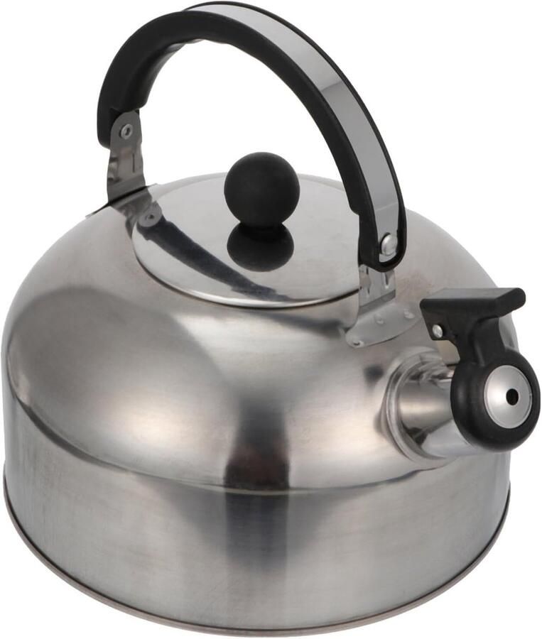 Waterkoker Roestvrij Staal Theepot Kookplaat Snel Water Koken Platte Bodem 2 Liter Zilver