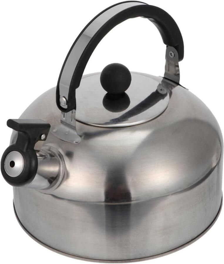 Waterkoker Roestvrij Staal Theepot Kookplaat Warme Dranken Maken Platte Bodem 2 Liter Zilver