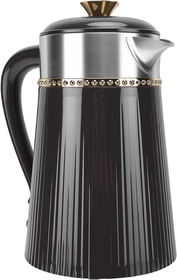 Waterkoker Roestvrij Staal Warmwaterboiler Ketel Snel Water Koken Automatische Uitschakeling 2 Liter Mat Zwart