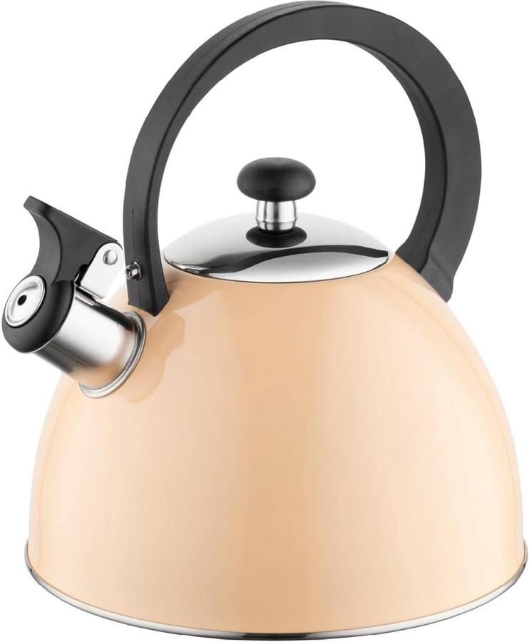 Waterkoker Roestvrijstaal Fluitketel Keuken Water Koken Geschikt voor Alle Fornuizen 25 Liter Perzik