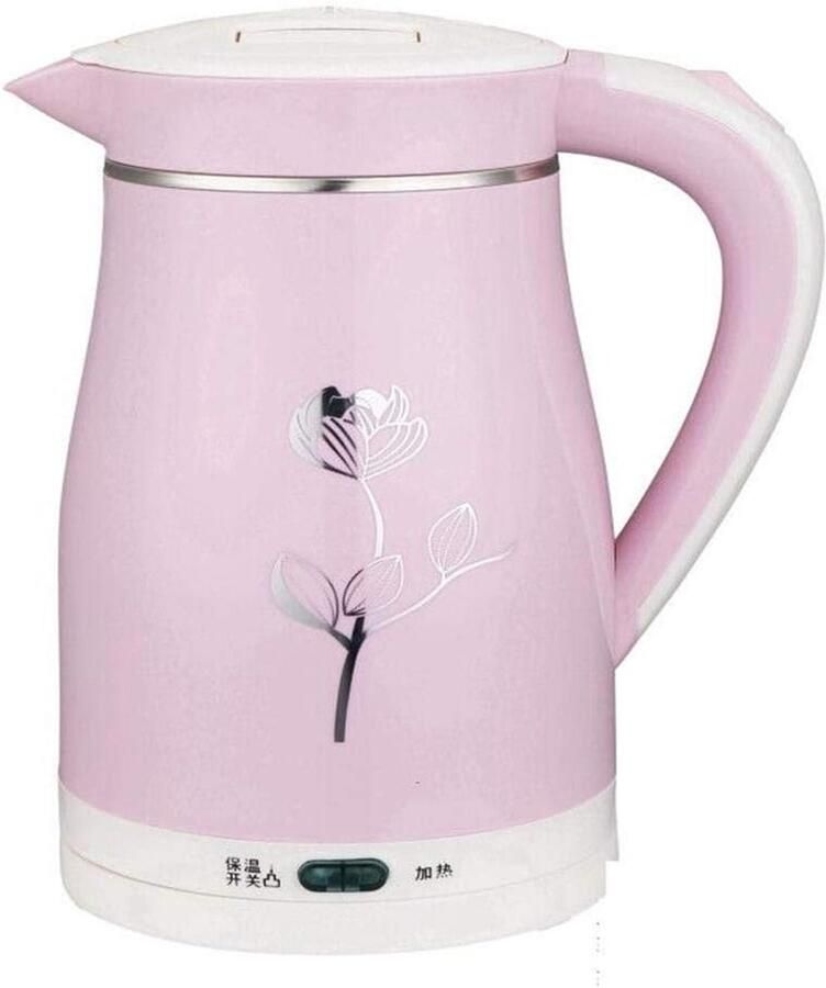 Waterkoker Roestvrijstaal Huishoudelijke Ketel Snel Water Koken Anti-verbranding Isolatie 17 Liter Capaciteit Roze