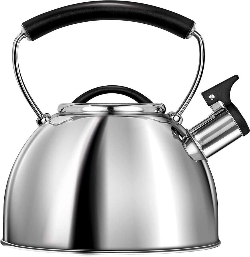 Waterkoker Roestvrijstaal Kookpan Ketel Water Koken Fluit bij Kookpunt 3 Liter Zilver