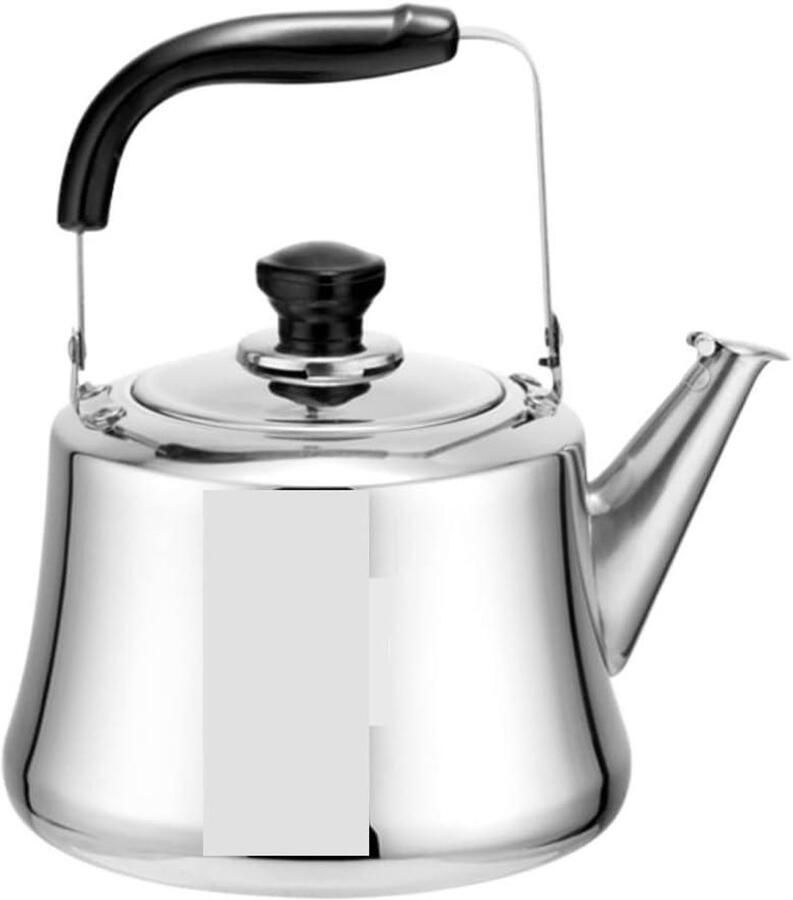 Waterkoker Roestvrijstaal Theeketel Fluitketel Water Koken Universeel Fornuis Geschikt 2 Liter Blauw Zilver