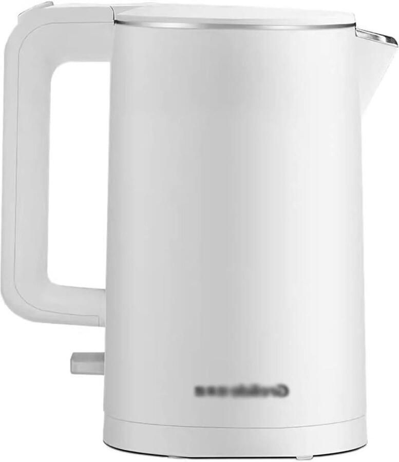 Waterkoker Roestvrijstaal Waterwarmer Ketel Snel Water Koken Dubbelwandige Isolatie 1 Liter Capaciteit Wit