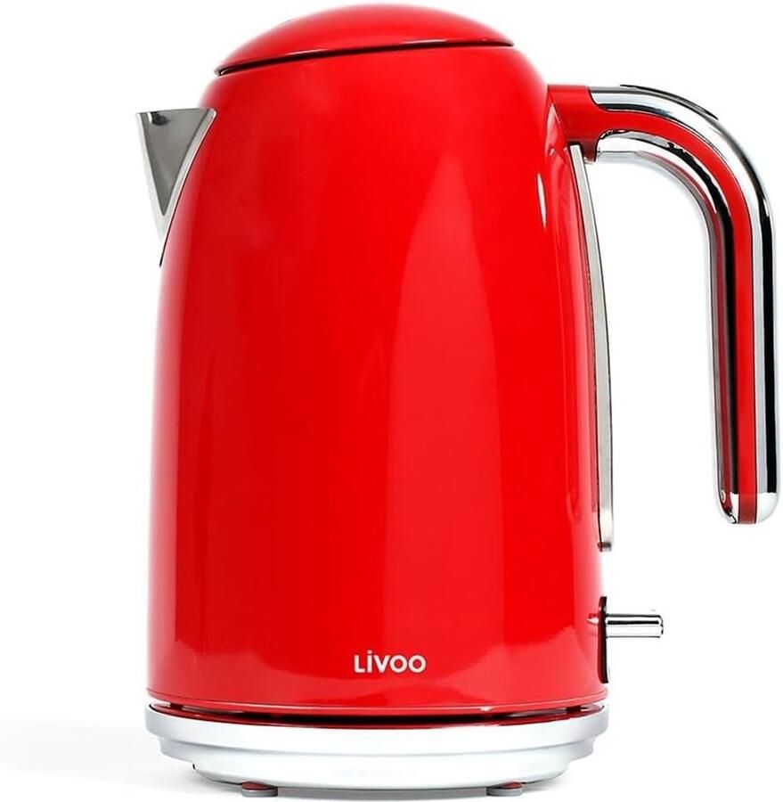 Waterkoker Rood Retro Design Grote Capaciteit Voor Thuisgebruik