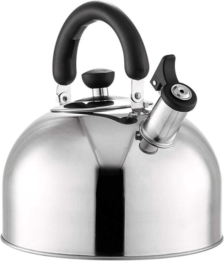 Waterkoker RVS Fluitketel Huismerk Snel Water Koken Geschikt voor Alle Vuren 3L Zilver