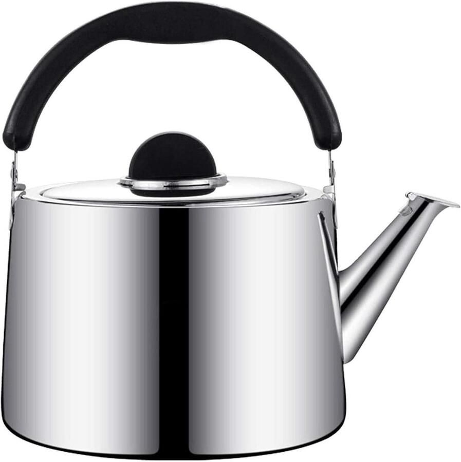 Waterkoker RVS Fluitketel Keuken Water Koken Universele Kookplaat Geschikt 2.5 Liter Zilver