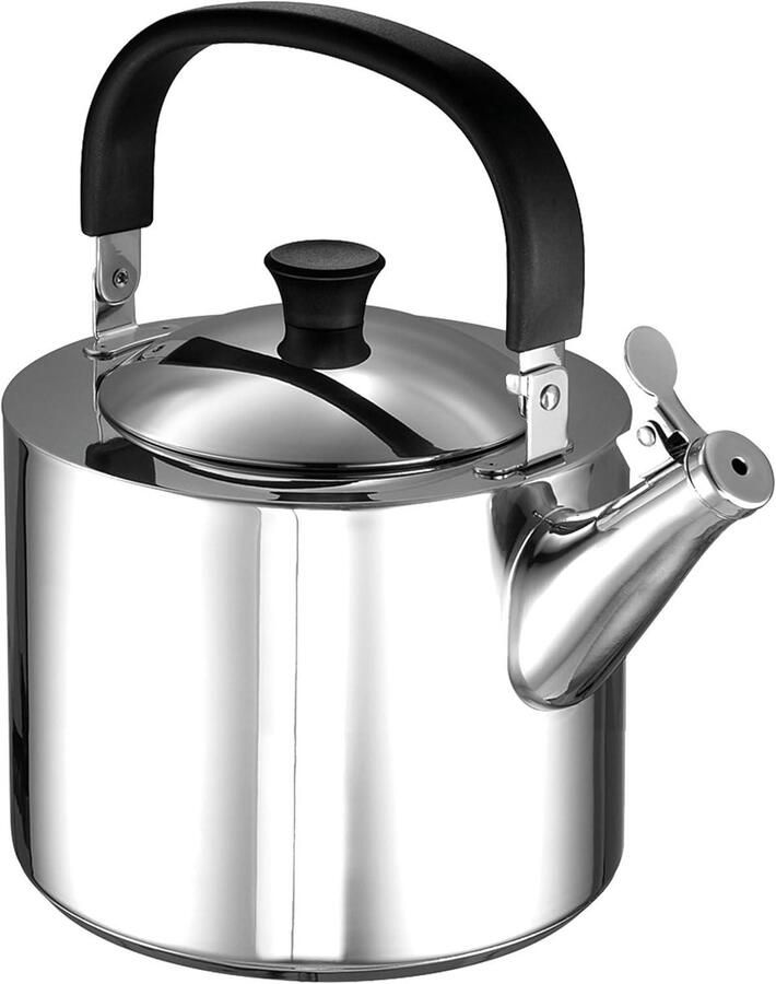 Waterkoker RVS Fluitketel Water Koken Met Fluitfunctie 3.5 Liter Zilver
