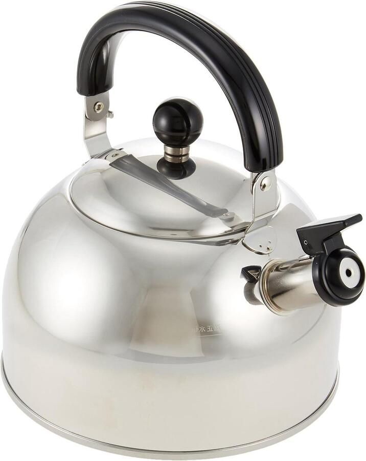 Waterkoker RVS Fluitketel Water Koken Met Fluitje 3.3 Liter Rood